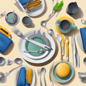 An image of several kinds of adaptive eating utensils for travelers.